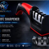 3-in-1 Knife Sharpener Stainless Steel Black Red