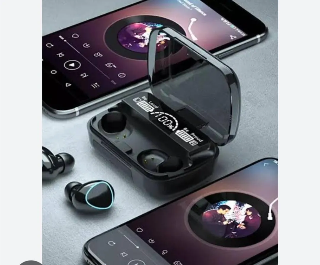 M10 Airpod Bluetooth Earbuds With Fast Charge & Durable ABS Plastic - Image 2