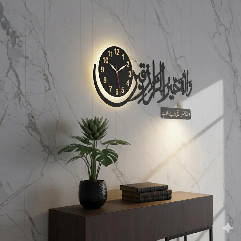 (وَاللَّهُ خَيْرُ الرَّازِقِين) wall watch - Image 3