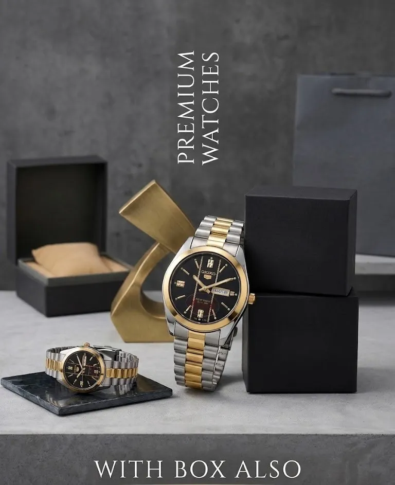 Automatic Men's Luxury Gold Black Dial Watch 37mm Stainless Steel - Image 5