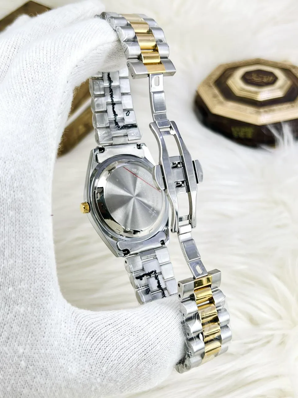 Automatic Men's Luxury Gold Black Dial Watch 37mm Stainless Steel - Image 4