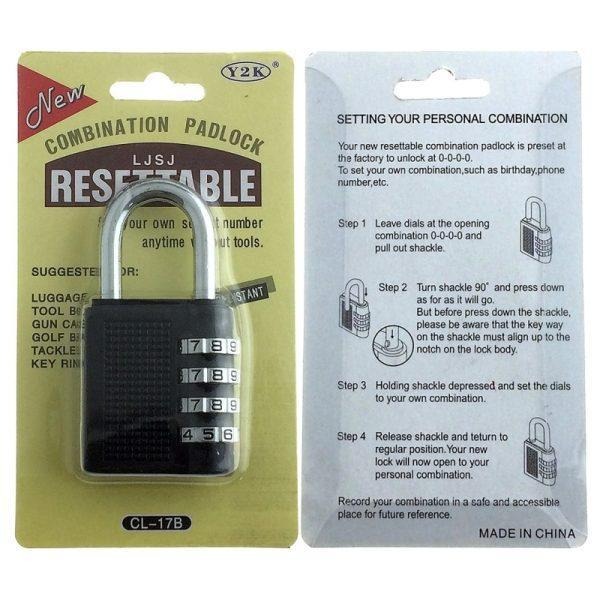 Digital Combination Lock 40mm Zinc Alloy Black - Image 2