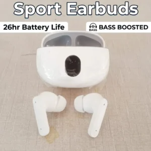 TWS Smart Sports Earbuds White Long Lasting Battery Fast Charge