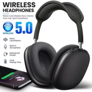 Wireless Sport Headphones Black 5.0 With Noise Cancellation