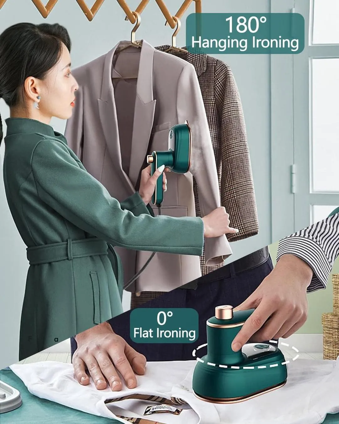 Green Steam Iron For Quick Wrinkles Remover - Image 5