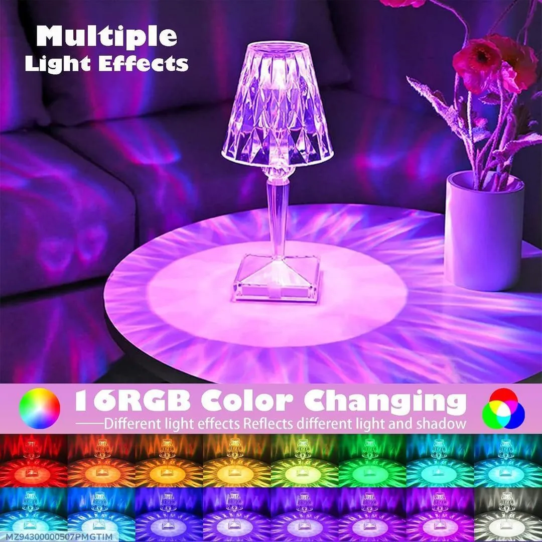 Rechargeable Crystal Table Lamp