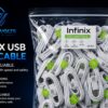 Premium USB-B & USB-C Fast Charging & Data Cable – Durable White Cable