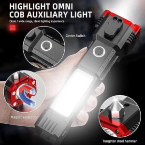 Rechargeable Torch 3w Black ABS