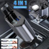 4 In 1 Retractable Car Charger Fast Car Phone Charger 120W With USB Type C Cable