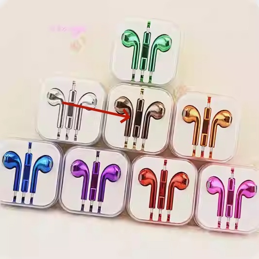 Color Plated Glossy Wired Earbuds - Image 7