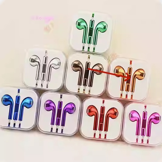 Color Plated Glossy Wired Earbuds - Image 5