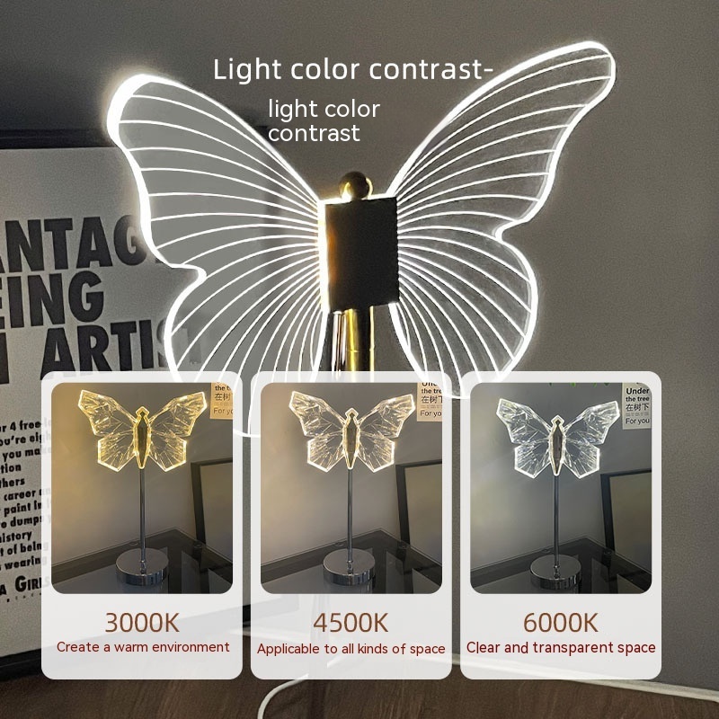 USB Night Light Bedside Table Ambience Light LED Crystal Decorative Table Lamp - Image 3