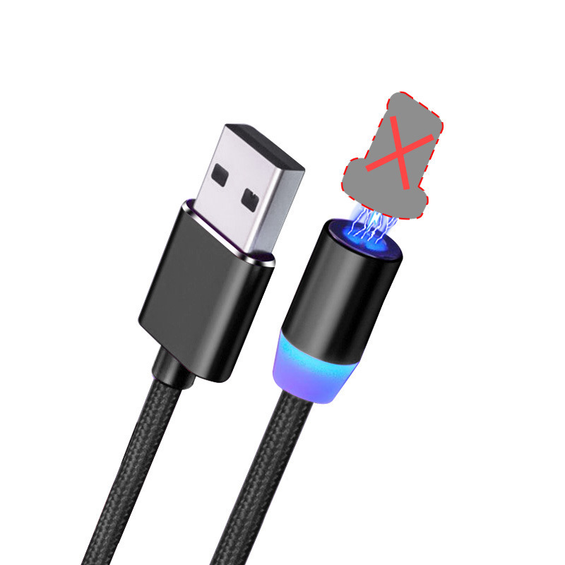 Magnetic Data Cable, Fast Charging, Flash Charging Tip, Car Charging Cable, Three In One - Image 2