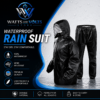 Waterproof Men's Rain Suit Black Full Body
