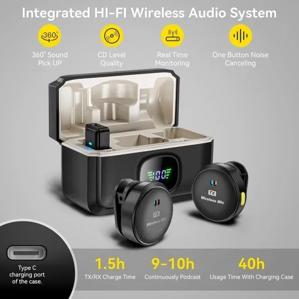 M9 Pro Wireless Microphone / Wireless Microphone Video Recording Microphone For Streaming - Image 4