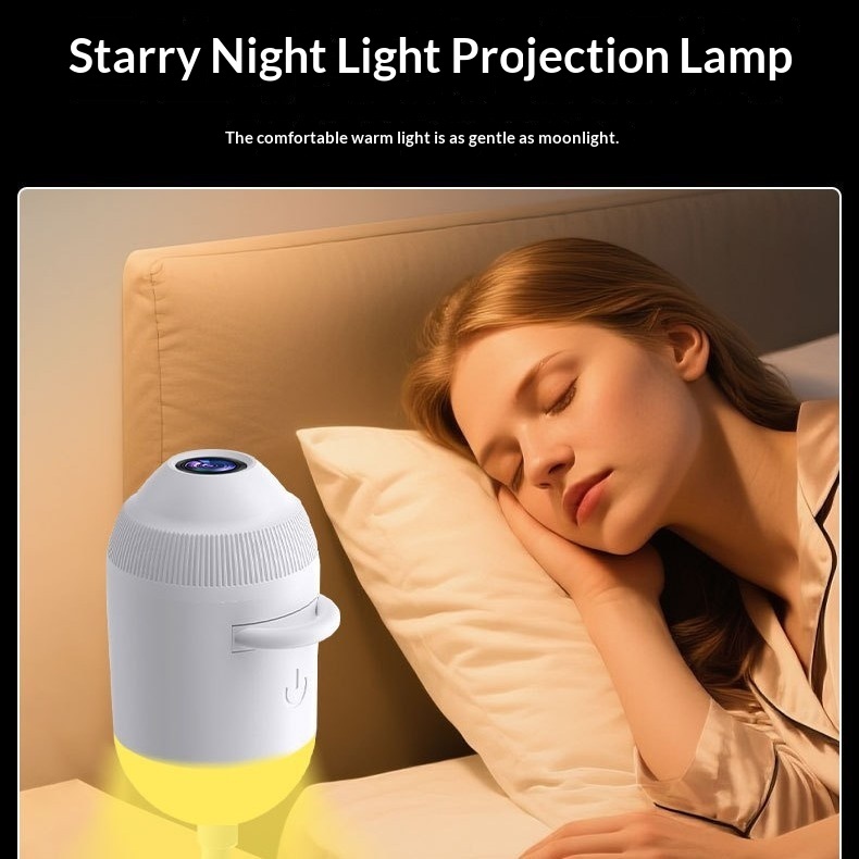 Starry Night Light Projector - Bedroom Ambiance Galaxy Star Projection Lamp for Romantic Ceiling Decor - Image 3