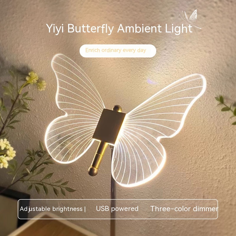 USB Night Light Bedside Table Ambience Light LED Crystal Decorative Table Lamp - Image 2