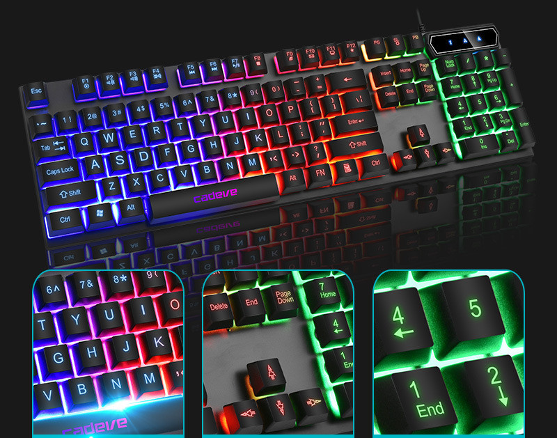 Colorful Backlit Gaming Usb Wired Gaming Keyboard - Image 2