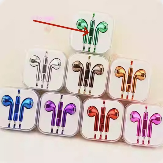 Color Plated Glossy Wired Earbuds - Image 4