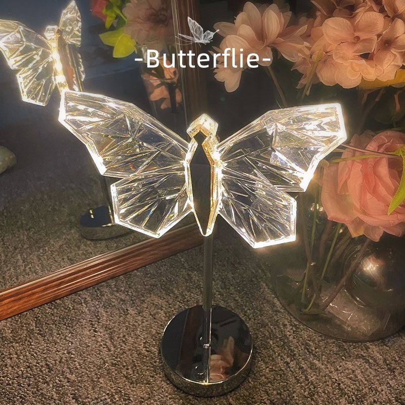 USB Night Light Bedside Table Ambience Light LED Crystal Decorative Table Lamp - Image 4