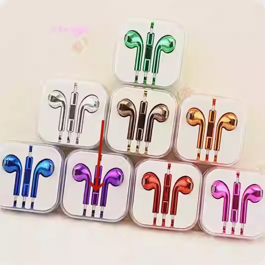 Color Plated Glossy Wired Earbuds - Image 6