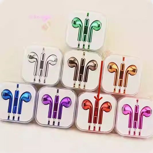Color Plated Glossy Wired Earbuds - Image 3