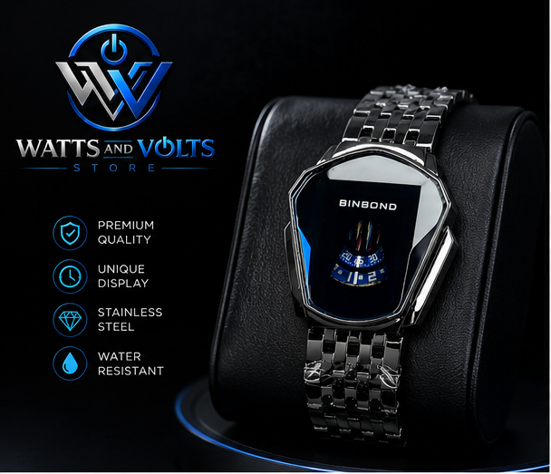 Chic men's Square Dial Watch With Chain Scrap
