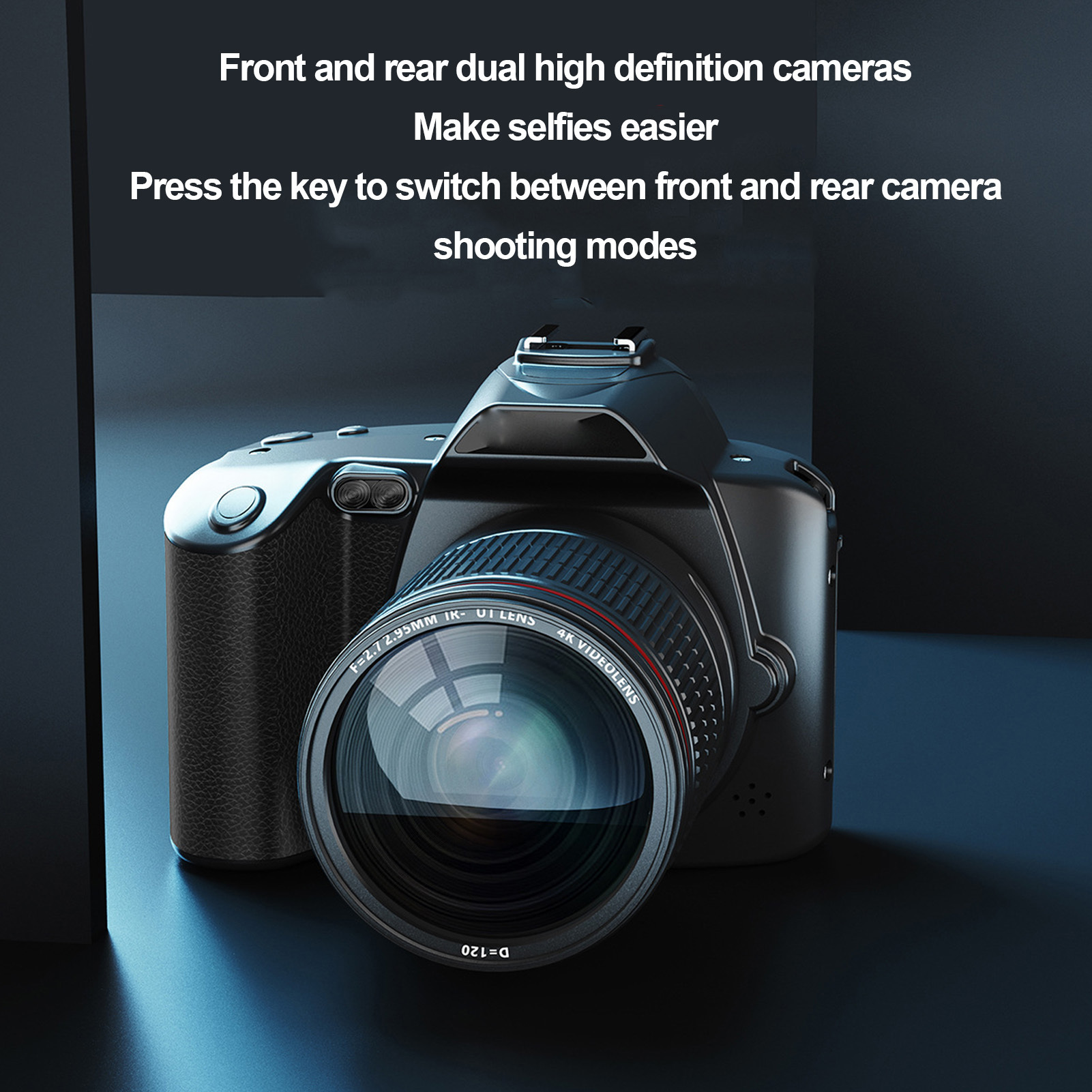 Digital Camera 3 Inch IPS Screen 4K 64MP 16x Digital Zoom Night Vision Wireless Dual Cameras Camcorder With Memory Card 32G - Image 6
