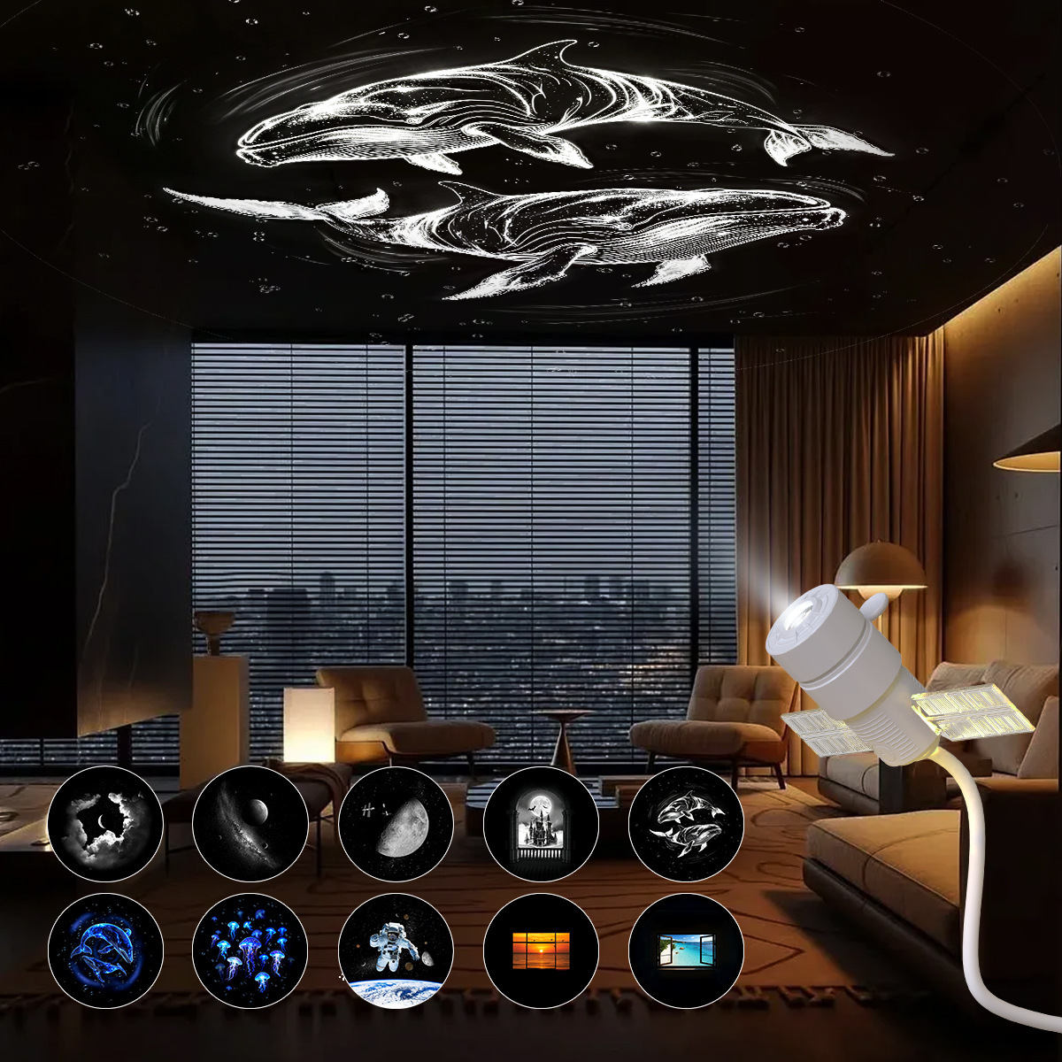 USB Projection Lamp Corporate Gift For Children Dual-mode Starry-sky Projector Night Light - Image 8